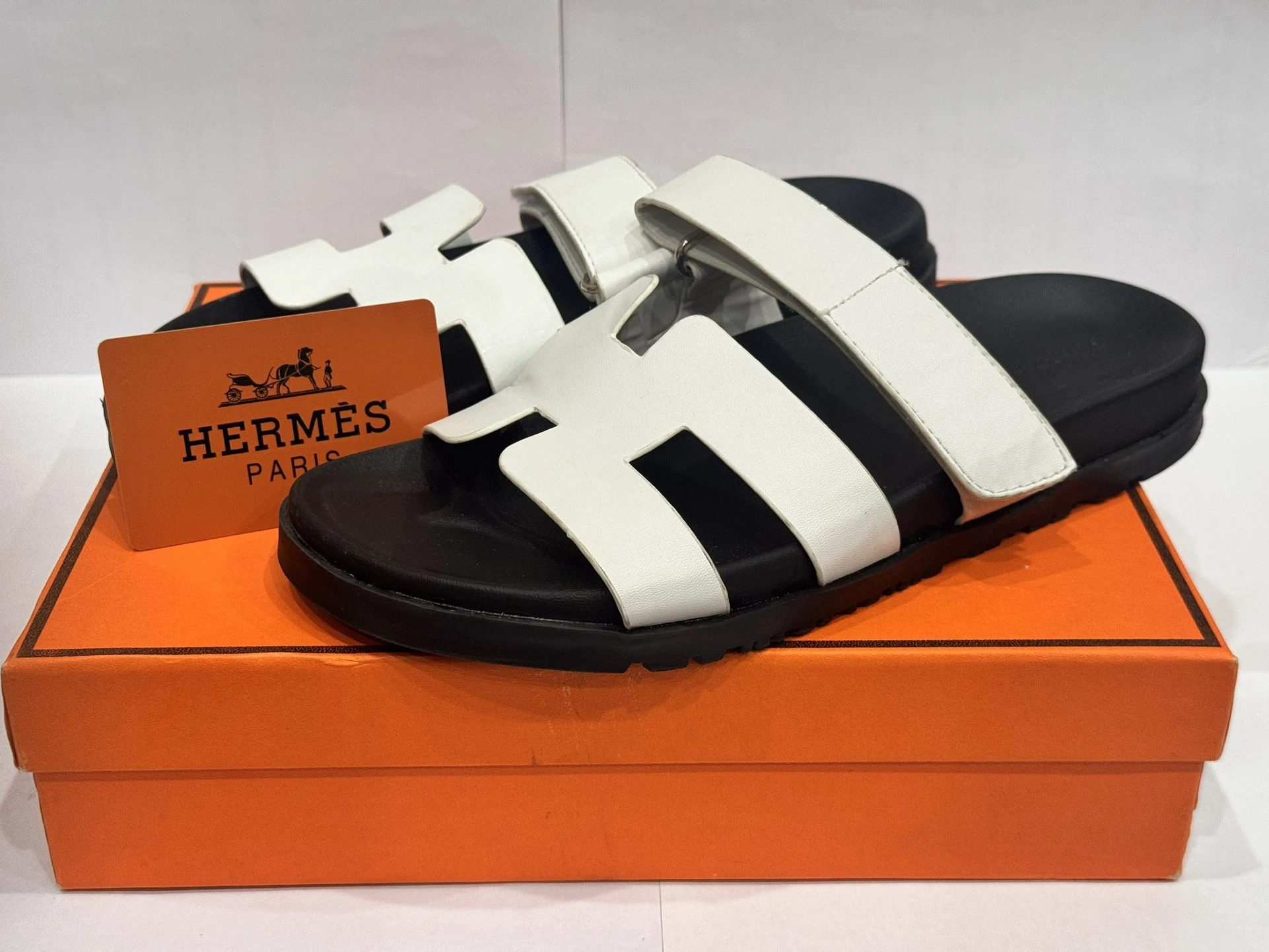 Men Quality Hermes Slides